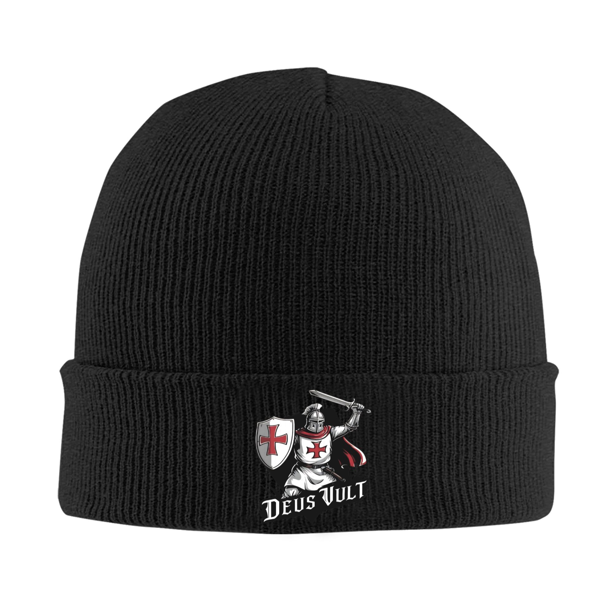 Beanie Cuffed Knit - Deus Vult - Gorro de malha