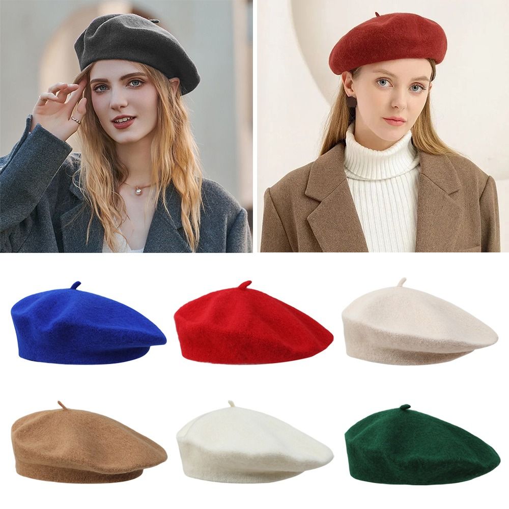 Boina de lã estilo francês uni - Beret French Wool avaliação e preço